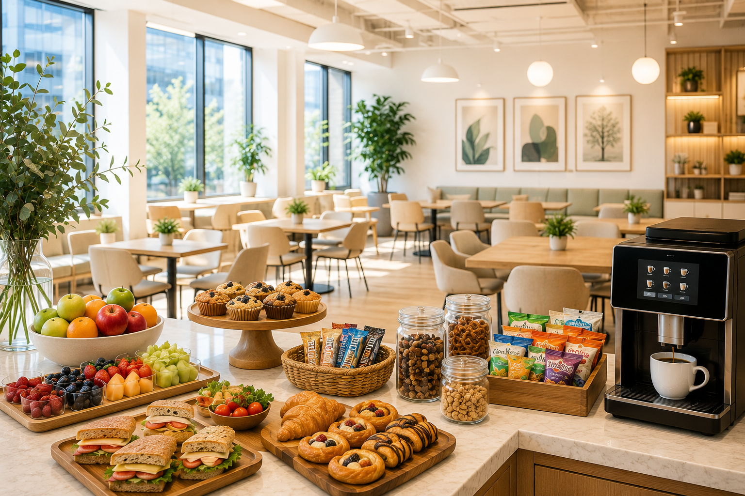 Unique Hospitality corporate pantry and cafe setup